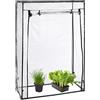 Relaxdays Serra da Giardino, Balcone, Orto, Telo in PVC, Ferro, Pomodori e Piante, HLP 150x100x50 cm, Trasparente Nero