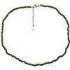 Treasure Bay Collana girocollo con perline fatta a mano per donne & Ragazze | Pietre Preziose Naturali Collana Girocollo con Pietre Preziose di Guarigione di Cristallo (Verde oliva)