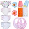 YUNHENTONG 10 Pezzi Biberon Bambola Magico Giocattolo Pannolini Bambole Ciuccio Bambola Bavaglino Accessori Bambole Regali Bambini per Compleanno, Natale, Capodanno