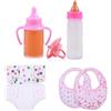 YUNHENTONG 7 Pezzi Biberon Bambola Magico Giocattolo Pannolini Bambole Ciuccio Bambola Bavaglino Accessori Bambole Regali Bambini per Compleanno, Natale, Capodanno