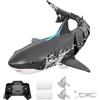 XPJBKC Squalo Telecomandato, 2.4GHz Squalo Giocattolo Barca, Giocattoli con Imbarcazioni Squalo Telecomandata con USB, RC Squalo Regalo, Giocattolo da Piscina Regalo per 6+ Anni Bambini e Bambine