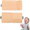 potatomato Set da 2 Pezzi di Parti in Legno per Busy Board DIY - Porta in Legno per DIY - Accessori per Pannello sensoriale - Materiali educativi Montessori - Kit Materiali per Parete sensoriale