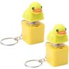 DAWRIS Portachiavi giocattolo anatroccolo Quacking, portachiavi giocattolo anatroccolo Quacking, tasti tastiera anatroccolo anti-ansia