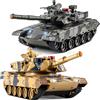 Supdex Carro Armato RC, 1/24 Telecomando Carro Armato, USA M1A2 e Cina 99, Serbatoio Telecomandato 2,4 GHz con Luce e Fumo, Giocattolo Carro Armato, Adatto per Bambini dai 6 Anni in Su, Regalo per Ragazzi