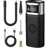 USERCENT Mini Compressore Aria Portatile Auto, Pompa per Bicicletta con Manometro 150PSI(10,3bar) 6000mah,Gonfiatore Elettrico Come Powerbank e Luce LED per Pneumatici Auto, Moto, Bici, Palla