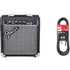 Fender FRONTMAN 10G Amplificatore Per Chitarra, 230V EUR & Stagg Cavo per Strumenti, Alta Qualità Jack, Dritto - Deluxe, 3 m, Nero