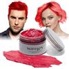 Mifeloy Haartönung Temporäre Haarfarbe 4,23 once, crema per capelli istantanea fango naturale pomada per capelli, uomini donne styling cera per toni di capelli, cera per capelli per party cosplay (Rosso)
