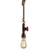 iDEGU Lampada a sospensione industriale, lampada da soffitto design tubo Art Deco per caffè, bar, ristorante, cucina (corda di canapa - bronzo)
