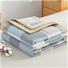Generic Coperta leggera in cotone lavato, morbida imbottitura in microfibra, inserto per piumino per tutte le stagioni, letto singolo matrimoniale 150 x 200 cm