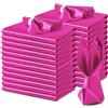 VACVELT Confezione da 24 tovaglioli di raso rosa acceso, 43 x 43 cm, eleganti tovaglioli da tavola smerlati eleganti, tovaglioli quadrati in raso setoso, per ristorante, banchetti, feste di laurea