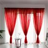 BOYOUTH - Tende in voile tinta unita, con tasca per finestra, per camera da letto, soggiorno, hotel, grande rosso, 1 pannello, 100 x 200 cm