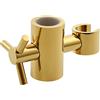 Tecmolog Supporto Doccia Regolabile 25mm Ottone Supporto Soffione Doccia per Barra per Saliscendi, Oro Titanio, ST38AJ