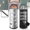 LARS360 Accessori per camino Kit camino da5 pezzi, In Acciaio Inox, Buona Resistenza al Calore Belle e Durevoli Tra Cui Scopa, Pala Per Cenere, Ganci, Pinze, Supporto Con Protezione In Acciaio Inox