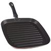 SALUTELLA Ravelli Bistecchiera Ondulata Antiaderente in Alluminio 99,5% 28x28 cm Linea 10 - Padella Grill con Manico Rivettato