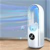 UOEONR Ventilatore senza rotore, silenzioso, tower, tower, display a LED, 6 livelli, ventilatore a colonna, ventilatore a torre, ventilatore oscillante, ventilatore senza lama, per camera da letto (bianco)