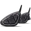 Midland BT Next PRO Doppio Interfono Moto Bluetooth Coppia, Auricolari Bluetooth Casco Moto con Altoparlanti Hi-Fi, Cancellazione del Rumore, Comunicazione Fino a 8 Persone e 1,6 km - 2 Auricolari