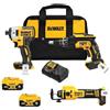DEWALT DCK303P2 - Kit combinato di utensili da taglio per cartongesso, 20 V MAX XR, strumento per ritagliare, avvitatore per cartongesso, avvitatore a percussione, con batterie, caricabatterie e pinze