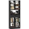 HOMCOM Libreria con cassetto e 9 vani portaoggetti Libreria per soggiorno ufficio studio 60x26x158 cm Nero