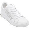 DKNY Adira Rhinestones-Lace Up Sneaker, Scarpe da Ginnastica Donna, Bianco, 35.5 EU