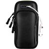 GOOGIT Marsupio Sportivo Cintura da Corsa Impermeabile Cinghia Elastica Regolabile Adatto per Palestra Esercizi Bici Camminate Viaggi ed Escursioni (Fascia Braccio - Nero)