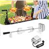 Froadp Girarrosto Elettrico, 107cm Spiedo per Girarrosto in Acciaio Inox, Kit Girarrosto Arrosto di Pollo con 4 Aghi, Spiedo per Barbecue con Motore 220-240V per Carne per Barbecue a Gas