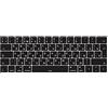 MiNGFi Copritastiera Silicone russo per MacBook Pro 13 A1706/A1989/A2159 (2016-2020), Pro 15 A1707/A1990 (2016-2019) EU/ISO - Nero