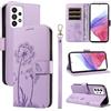 Bravoday Cover per Samsung Galaxy A53 5G, Custodia in PU Pelle Portafoglio Flip Schede con Slot per Carte, Magnetica Antiurto Cover per Galaxy A53 5G, Viola