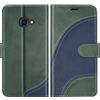 BoxTii Cover per Samsung Galaxy Xcover 4/4s, Custodia in PU Pelle Portafoglio Magnetica a Libro con Slot per Schede, Verde