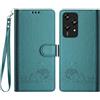 PEIYE Cover per Honor 200 Lite, Custodia in Pelle Sintetica, Portafoglio, Libro Flip, Magnetica, Antiurto, Supporto Pieghevole, Protezione Completa, Case -Verde Scuro