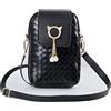 JJiaoLinin mini Borsa Tracolla per Cellulare,Borsa Tracolla Cellulare in Pelle Pu Girl Mini Borsa a Tracolla Donna Crossbody Borsa per Cellulare Borse a Tracolla da Donna con Spalline Regolabili Nero