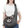 Pawaboo Borsa a Tracolla per Cani con Fibbia Regolabile Portacarte a Mani Libere, Guinzaglio di Sicurezza per Cuccioli e Gatti, Tracolla Extra Larga Porta-Animali, Fino a 12 Lbs, Grigio Scuro