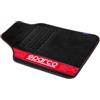 Sparco Set 4 tappetini per auto sparco nero/rosso in moquette
