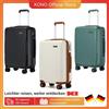 KONO S/M/L Kono bagaglio a mano valigia leggera PC + ABS hard shell con serratura TSA, 4 Roll Cabs multidirezionali carrello compatibile - Blu