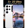 CHOTOG 2025 Nuovi telefoni cellulari S + 25 Ultra originali Schermo HD da 7,3 pollici Smartphone 7800mAh 4G 5G Dual SIM Cellulari Android 14 Cellulare - Black 12GB 256GB
