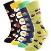 BISOUSOX Calzini Divertenti da Uomo Calze Uomo Fantasia Regalo per Gli Uomini Padre Marito Calzini Colorati di Cotone