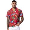 Casey Kevin Camicia Hawaiana da Uomo Funky Camicie Maniche Corte Hawaiana Stampa Maglietta T-Shirt