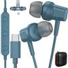 AIAUXAI Cuffie USB C per Samsung Galaxy S25 S24 S22 Ultra A55 Cuffie Magnetiche Auricolari con Filo e Microfono per iPhone 16e 16 Pro Max 15 Auricolari In-Ear per Huawei Xiaomi con Interfaccia Type C