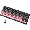 ATTACK SHARK X FREEWOLF M87 Tastiera da Gioco Wireless all'80%, TKL RGB Mechanical Feeling SA Tastiera PBT Bluetooth/2.4Ghz, Batteria da 4000 mAh per Mac/Win, Ufficio/Giochi, QWERTY - Sfumatura Rosa
