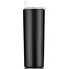 Gteller - Bicchiere termico sottile con doppia parete in acciaio INOX 18/8, con cannuccia e coperchio, tazza termica da viaggio, per mantenere le bevande fredde e calde