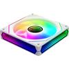 Jungle Leopard Prism 6PRO ARGB PWM Computer PC Fan 120mm,Three Infinite Mirrors on the Side (White, Reverse Flow)