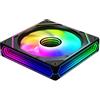 Jungle Leopard Prism 6PRO ARGB PWM Computer PC Fan 120mm,Three Infinite Mirrors on The Side (Black, Reverse Flow)