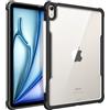 Fintie Custodia ibrida per iPad Air di 5a generazione 2022/iPad Air di 4a generazione 2020 da 10,9 pollici, trasparente, cover posteriore rigida trasparente con bumper in morbido TPU, nero