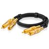 Oehlbach NF 1 Master 100 - Eccellente cavo cinch audio stereo analogico - 2x Cinch/2x Cinch, spina in metallo, schermatura - 1 m - nero