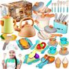 BBLTIFF Set Giocattoli da Cucina per Bambini 49 Pezzi Accessori Pentole e