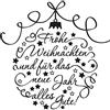 Rayher 28984000 - Timbro Frohe Weihnachten per decorazioni natalizie, con scritta in tedesco, 7 x 7 cm