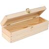 Creative Deco Scatola in Legno per Vino da Decorare | Cassetta Legno Porta Bottiglie Regalo da 1 Bottiglia da 0,7l | 35.1 x 10.5 x 9.8 cm (+/- 1 cm) | Cassetta Vintage con Coperchio e Serratura