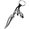 Vestopazzo portachiavi con corno porta fortuna,grandezza 5 cm, realizzato a mano in alluminio 100% riciclato AL06060