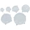 Fackelmann 47040 - Coperchi in silicone alimentare, coperchio estensibile in silicone, coperchio alimentare, 19,7/16,1/13,8/10,6/9,4/6,6 cm, confezione da 6