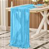 Foatcox Runner da tavolo in garza Azzurro, 300 x 90 cm, runner da tavolo in garza bohémien per matrimoni, feste, baby shower, addio al nubilato, decorazione per la tavola della cucina