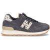 NEW BALANCE 574 Sneaker In Pelle Grigio - Donna - Grigio